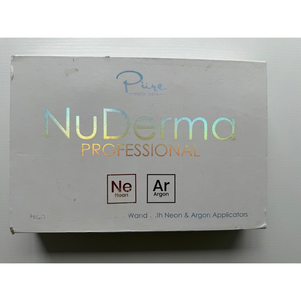 NuDerma Professional High Frequency Wand Neon Argon Missing 1 Attachment