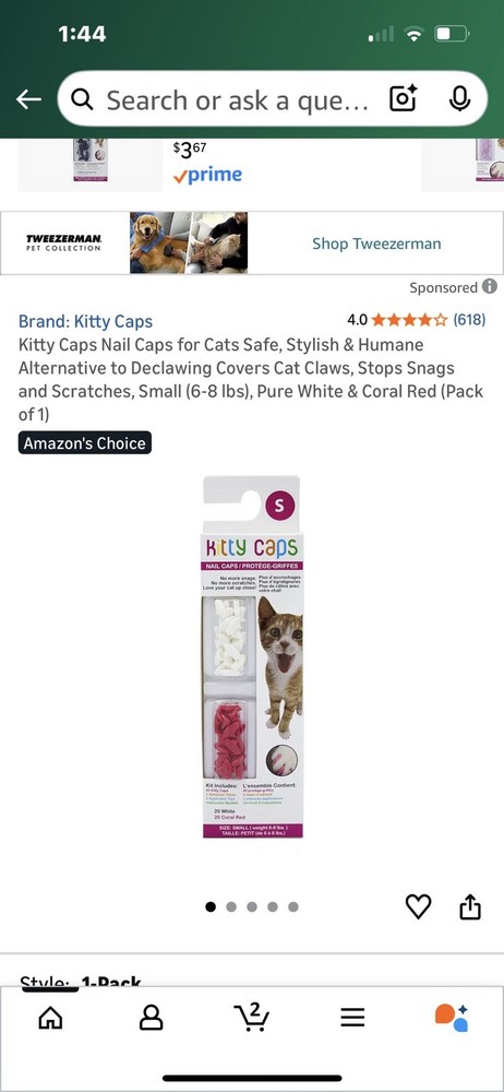 Kitty Caps Nail Caps for Cats-small