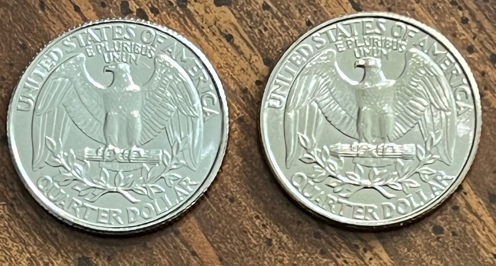 1998 PD Washington Quarters - BU - Two great coins from mint sets
