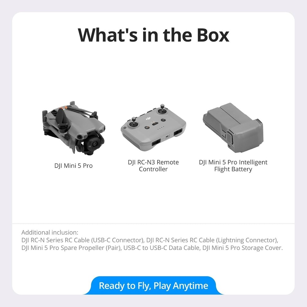 DJI Mini 5 Pro, Ultra-Light & Foldable Drone with Camera