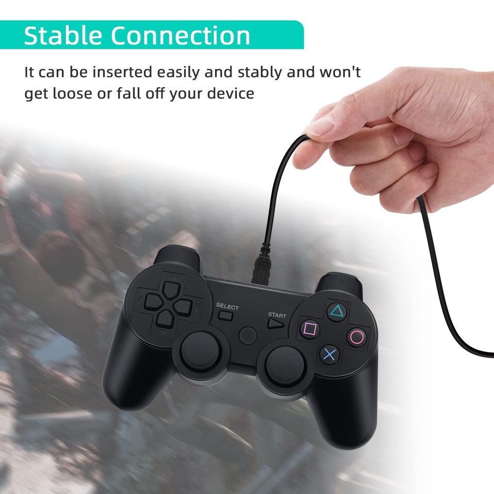 Mcbazel 2 Pack PS3 Controller Charging Cable, Mini USB Data Cord...