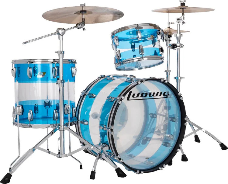 Ludwig 50th-anniversary Vistalite Fab 3-piece Shell Pack - Pattern "A"