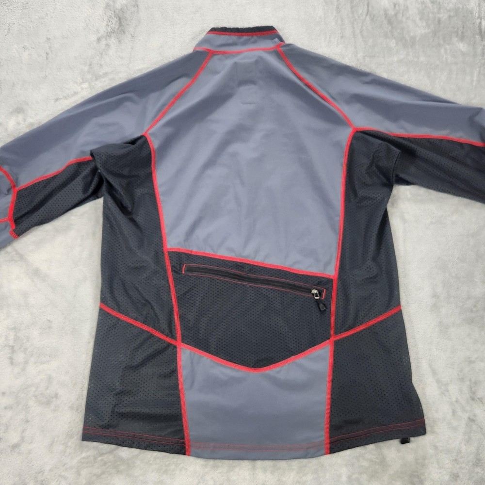 Beyond Jacket Mens XL Gray 1/2 Zip Softshell Pullover Windbreaker Made USA