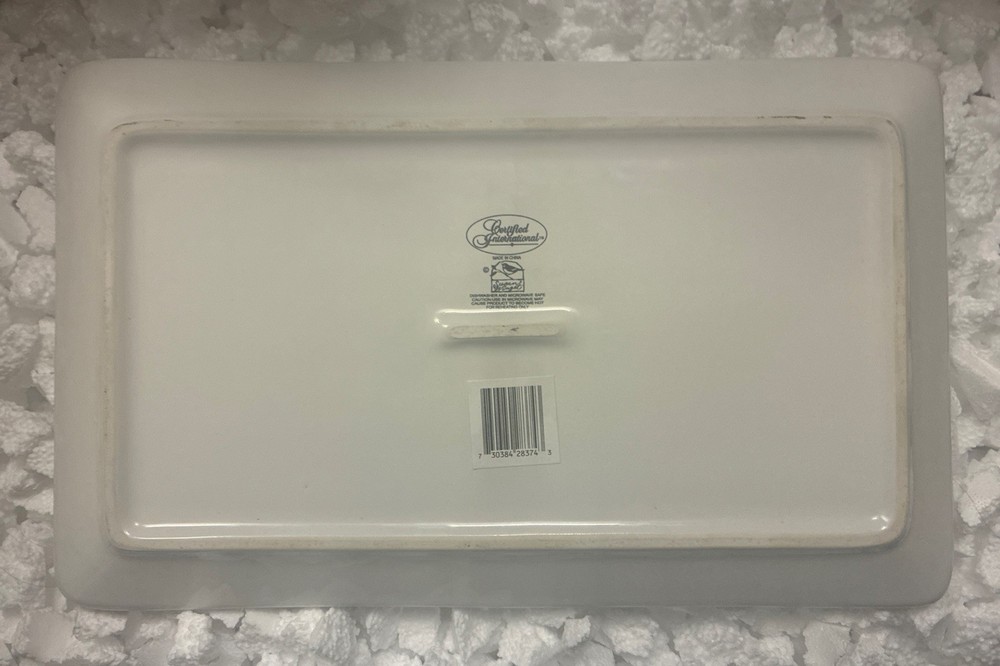 Certified International Christmas "believe" Rectangular Platter by Susan Winget