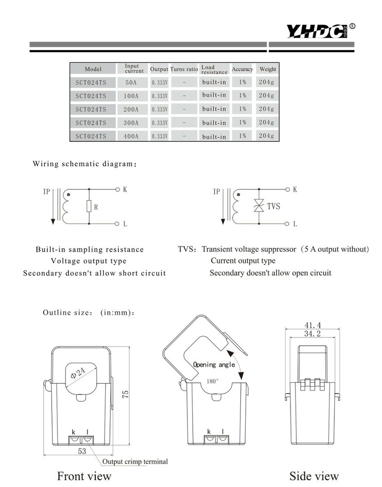 YHDC split core current transformer SCT024TS 100A/5A 1%