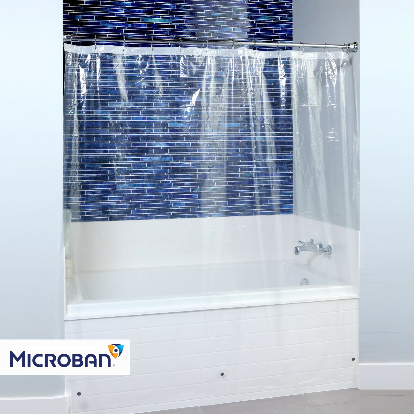 Clear Mildew Resistant Lightweight PEVA Shower Curtain Liner (70" x 72")