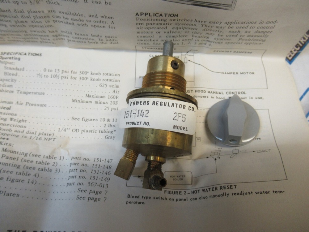 Powers Regulator Company 151-142 Model 2F5 Positioning Switch -NEW-B