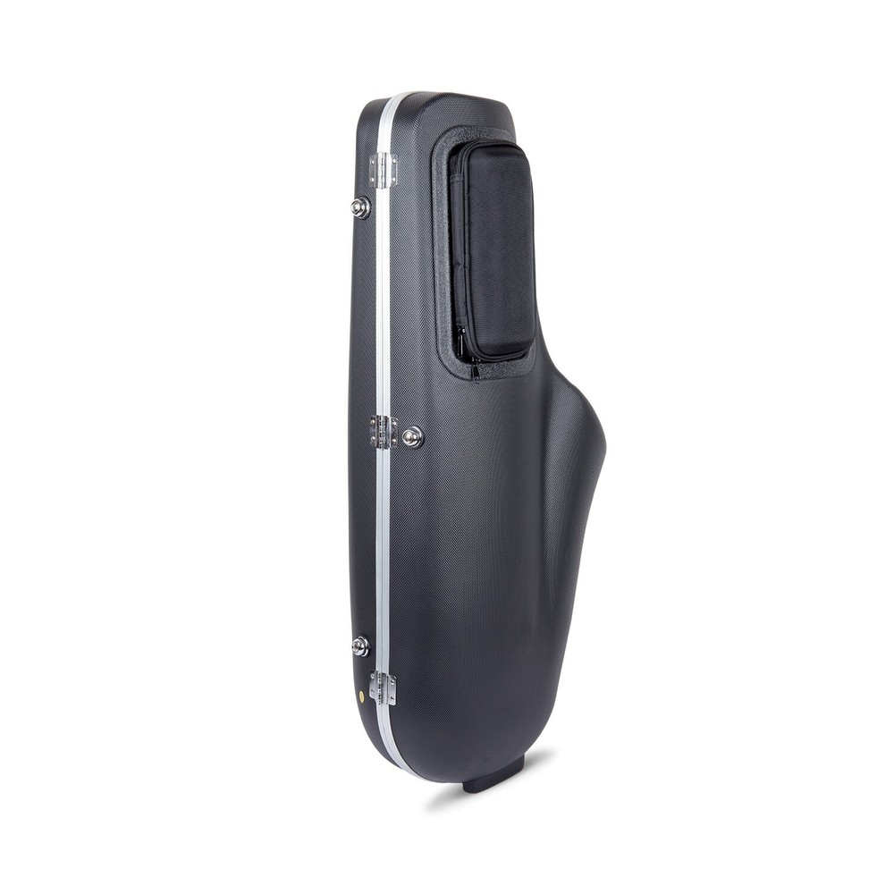 Crossrock ABS Hard-shell Case for Tenor Saxophone-Single Shoulder Strap-Black