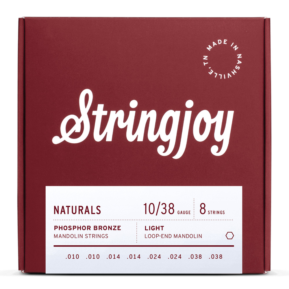 Stringjoy Mandolin Naturals Light 10-38 Phosphor Bronze