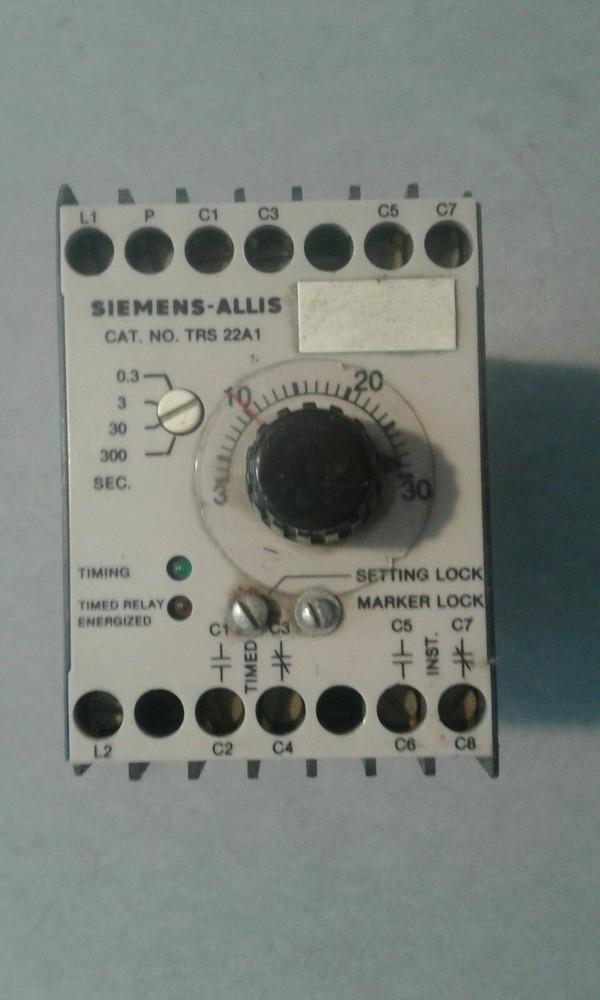 SEIMENS=ALLIS TRS22A1 .03TO300 SEC SOLID STATE MULTIRANGE TIMING RELAY