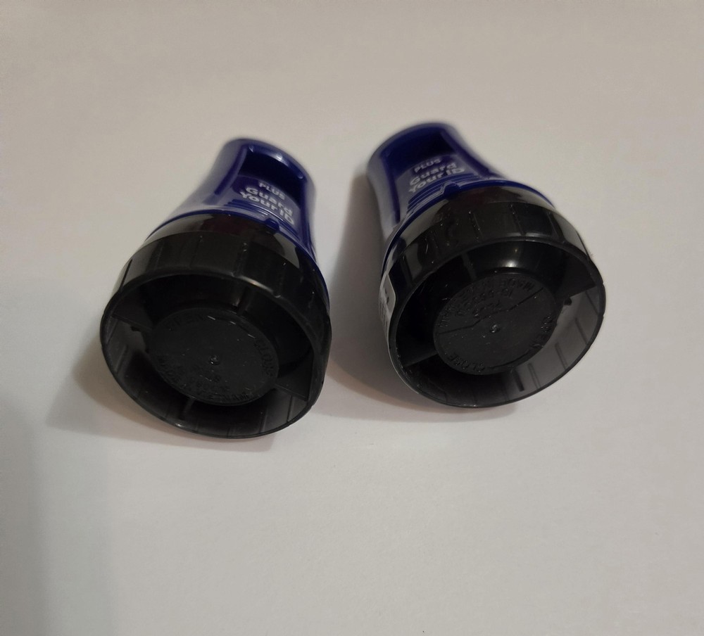 PLUS Guard Your ID Roller Advanced X Self-Inking Stamp Lot 2 Blue Identity Theft