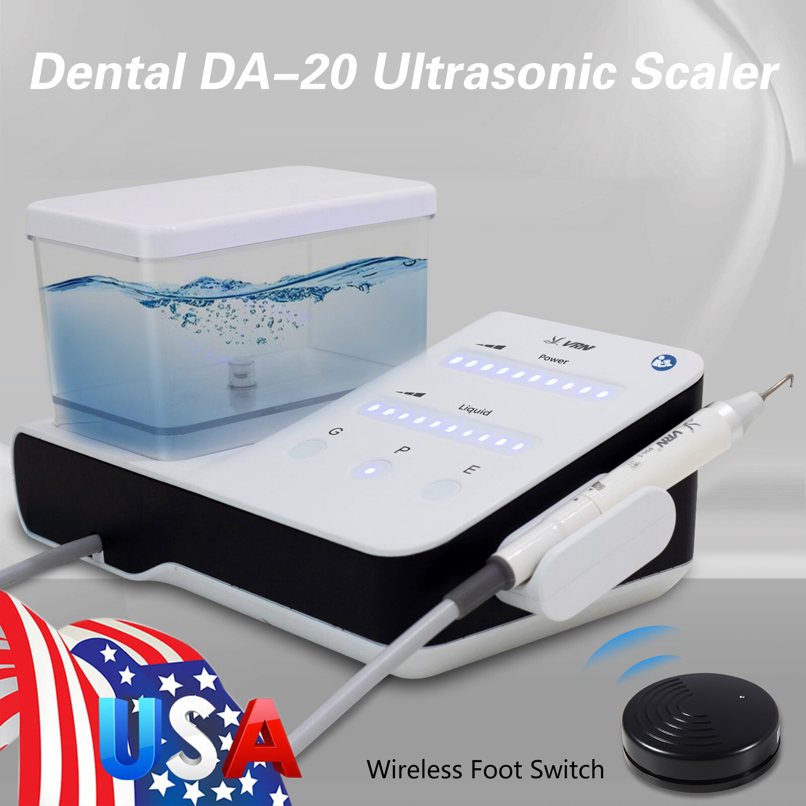 LED Dental Portable Ultrasonic Piezo Scaler + Bottle fit EMS Cavitron Handpiece