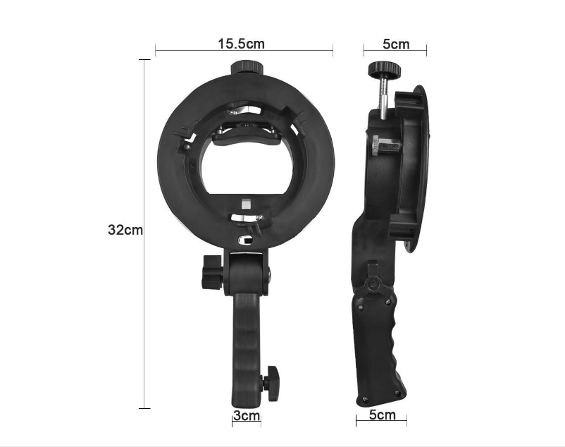 New Handheld Grip S-Type Bracket Bowens Mount Holder For Speedlite Flash Softbox