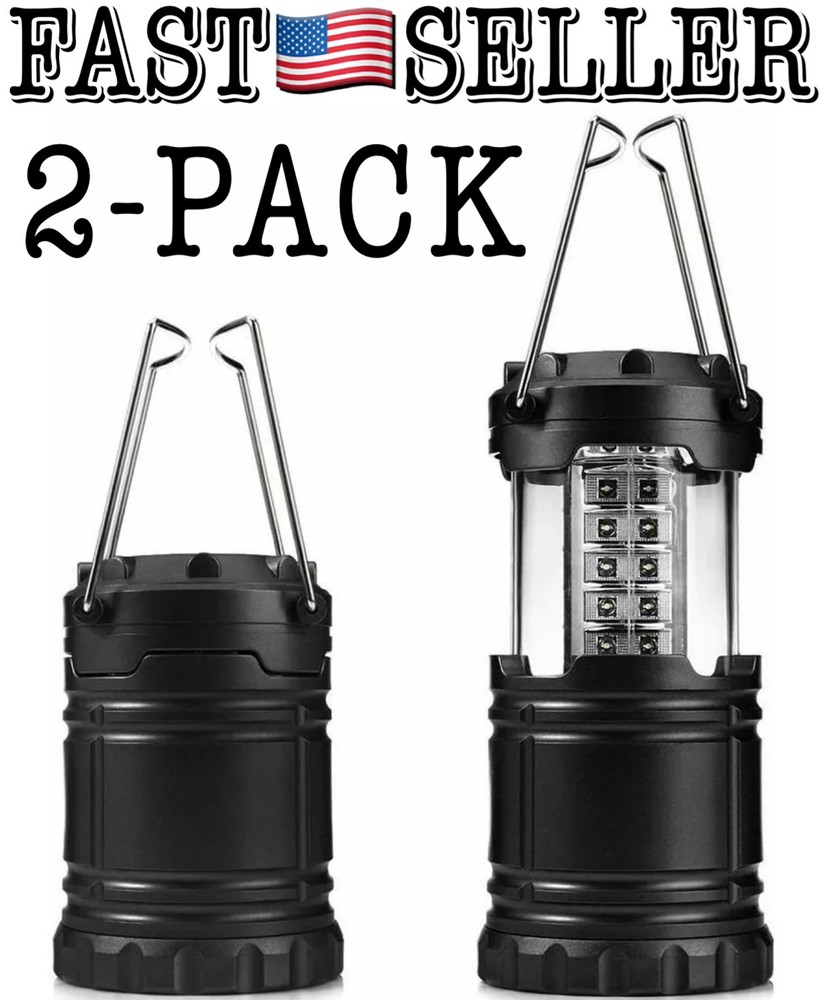 LED Camping Lantern,Ultra Bright Portable Collapsible Water-proof Light (2-Pack)