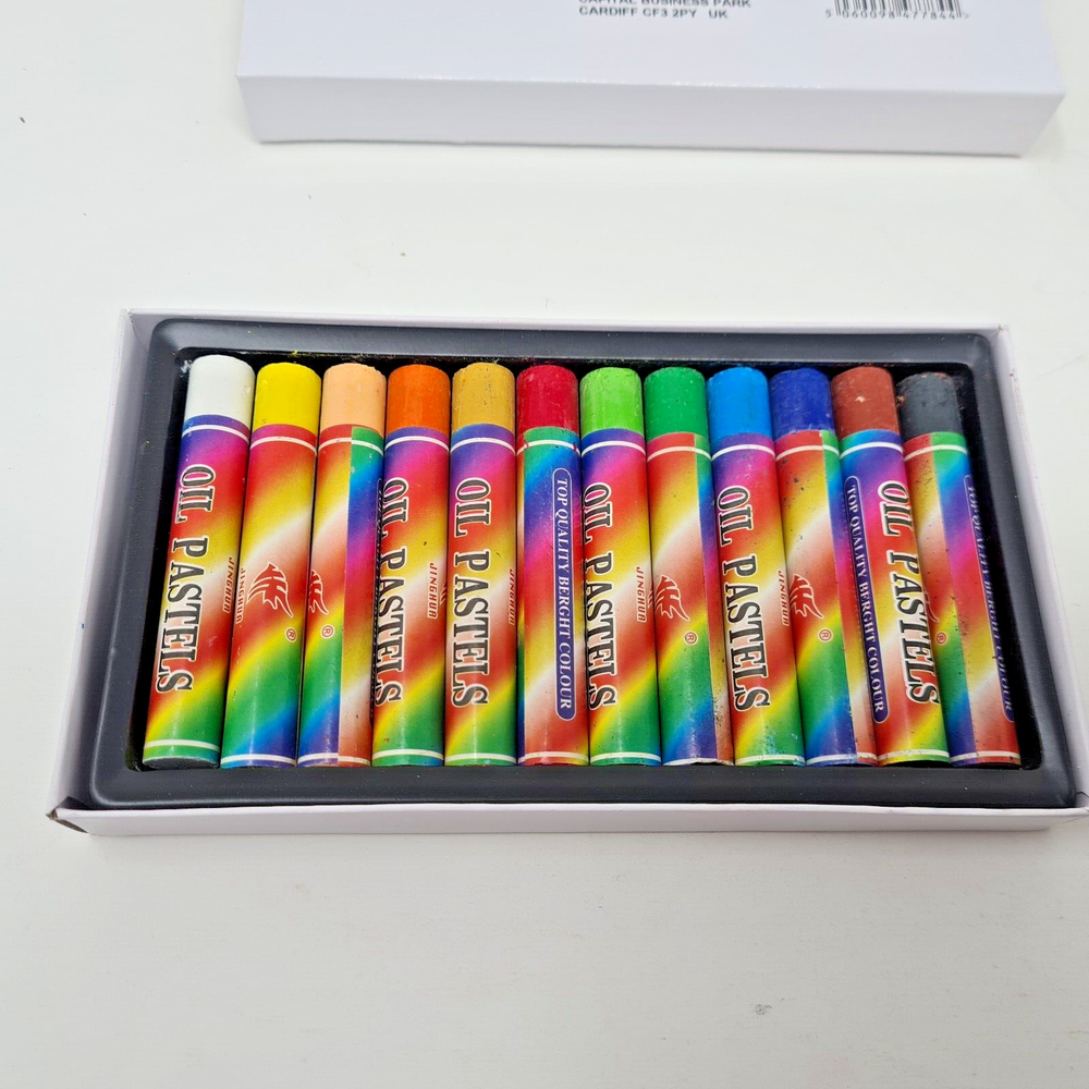 Oil Pastels by Major Brushes 12 Colour Assorted Box Set Vibrant Density