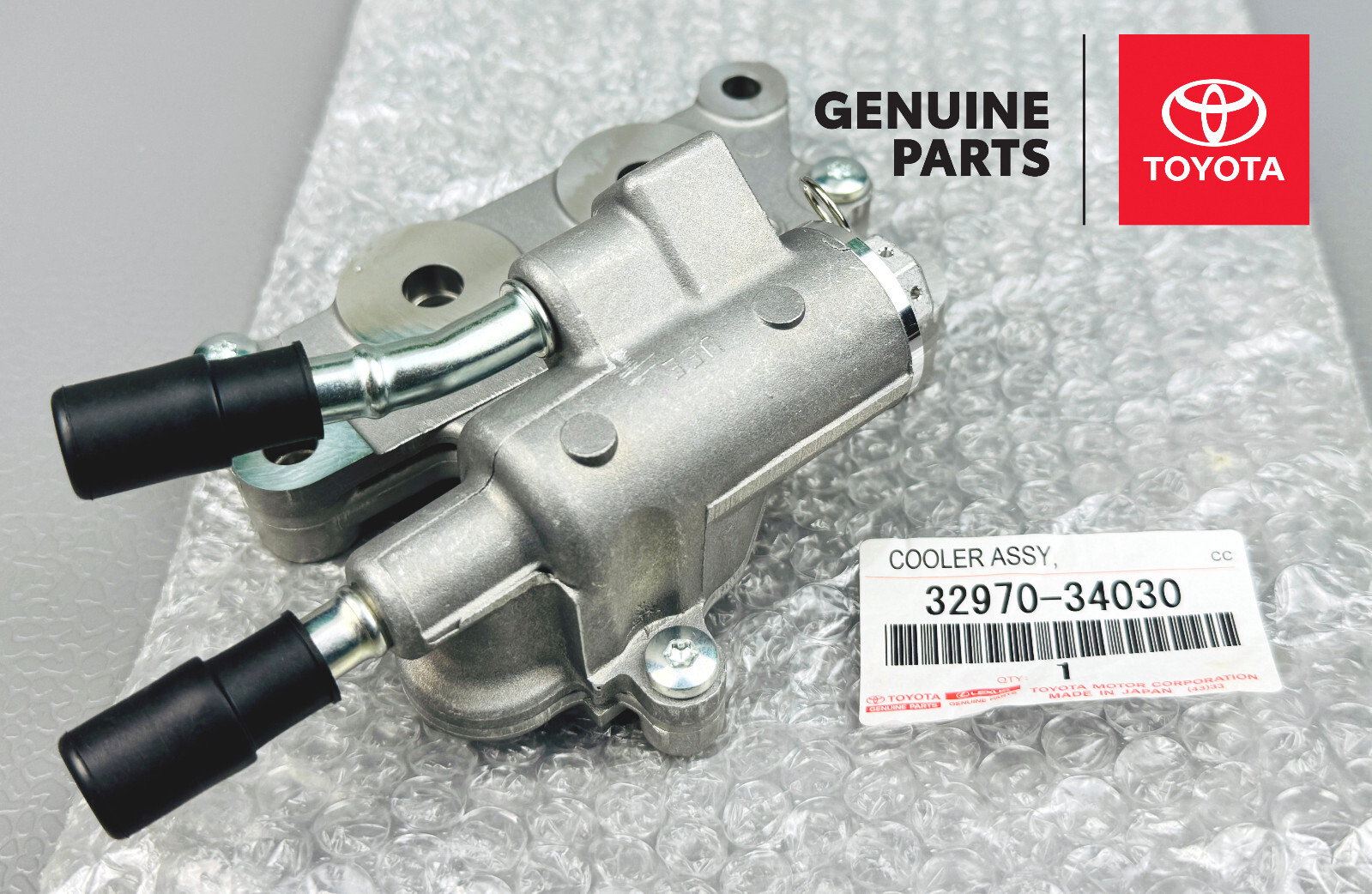 32970-34030 GENUINE TOYOTA COOLER ASSY, TRANSMISSION OIL W/THERMOSTAT 3297034030