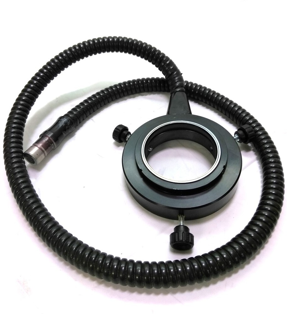 Fiber Optic Ring Light, 53mm Ring ID, 9mm Fiber Bundle, 15mm In, 33" Length