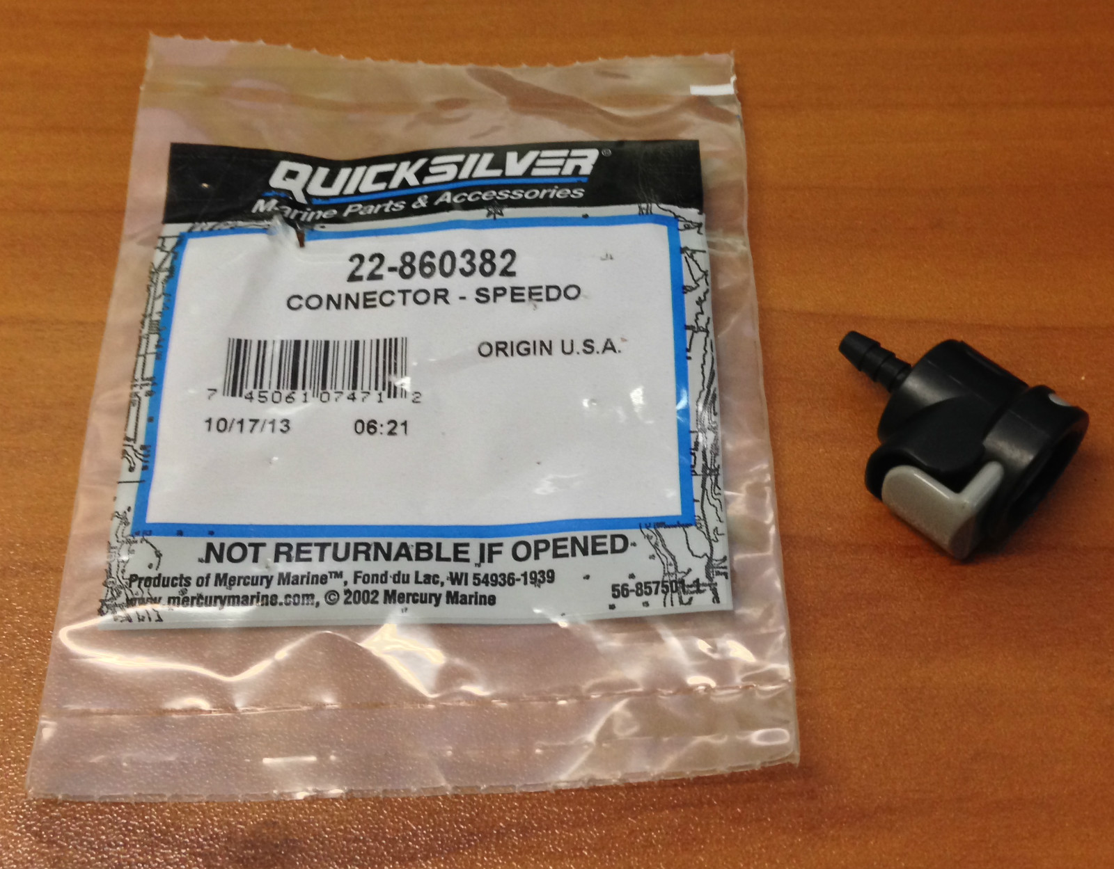 NEW OEM MerCruiser Alpha I one gen 2 II Speedometer Speedo Connector  22-860382