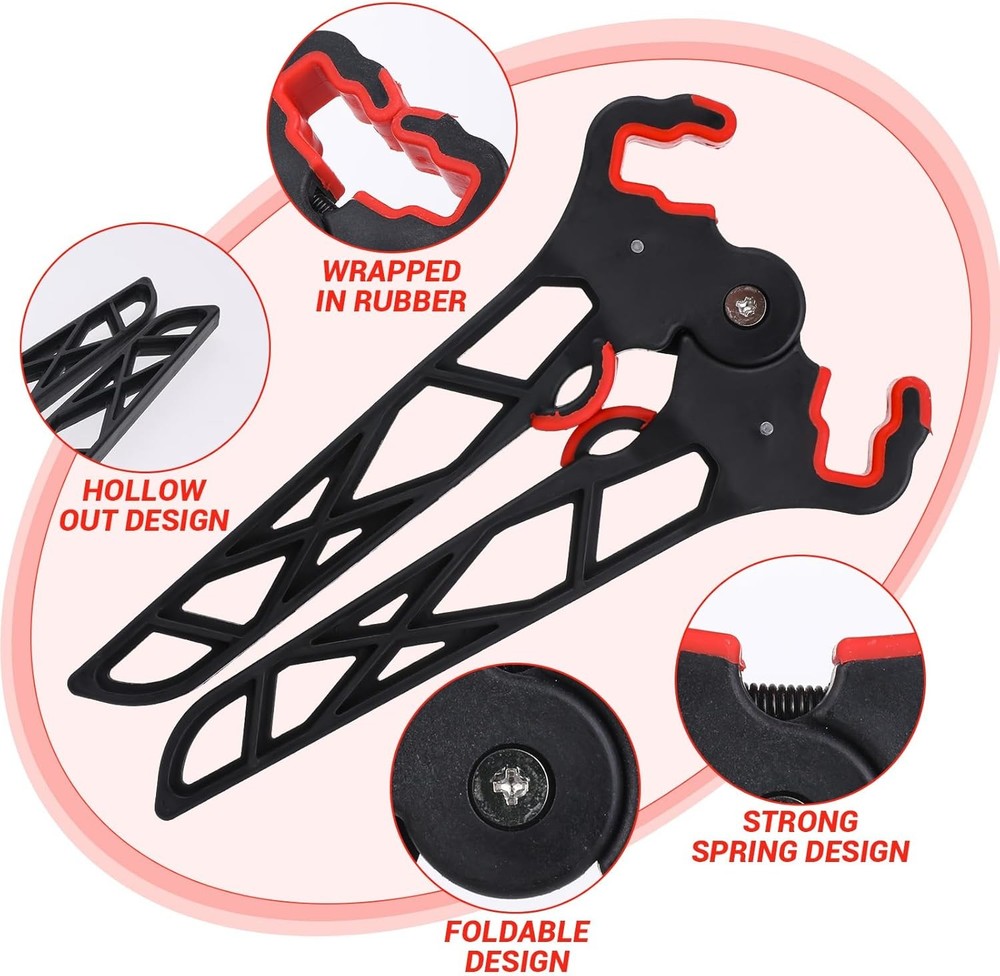 Folding Bow Stabilizer Stand with Removable Bipod for 4", Black and red