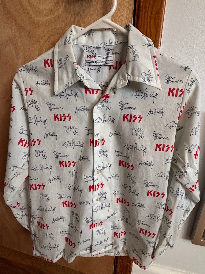 KISS Vintage 1978 "KISS by Image" Button Up Kids Shirt - Aucoin- RARE
