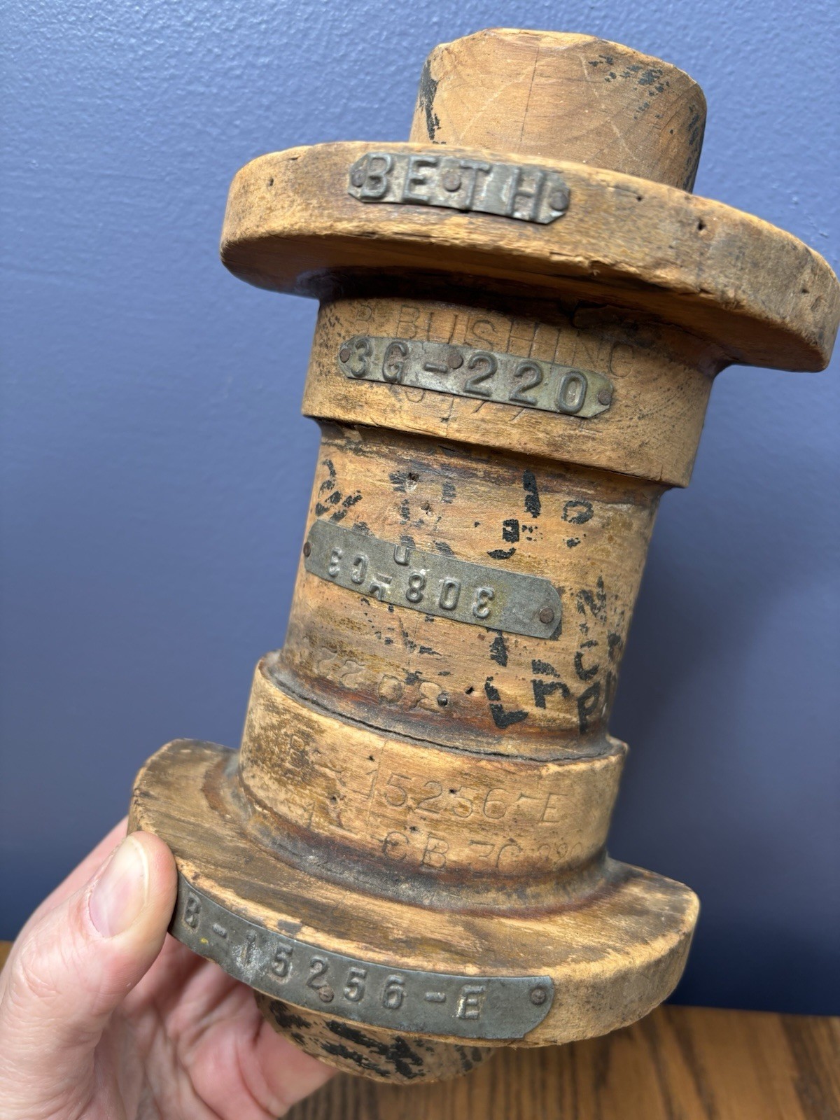 Vintage Industrial Bethlehem Steel Wood Sand Forms For Tool Parts Form Art Mold