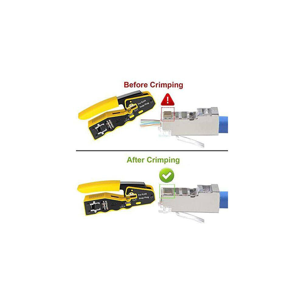 164-Piece Network Cable Tool Kit with Crimping Tool Cutter Stripper Tester Punch