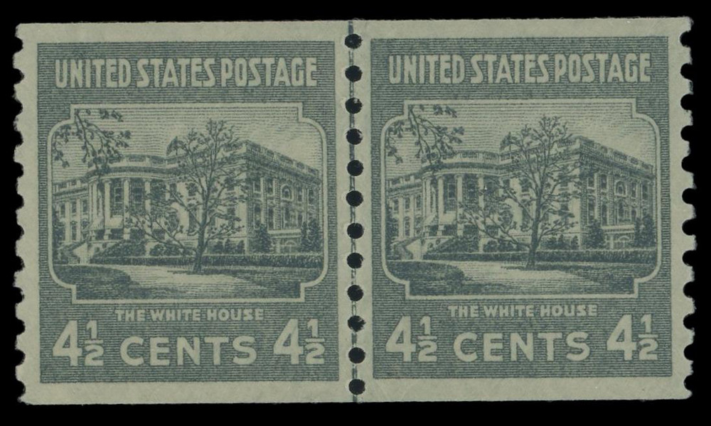 #844 MNH Line Pair PSE Graded 90, PSE Cert. # 01343872