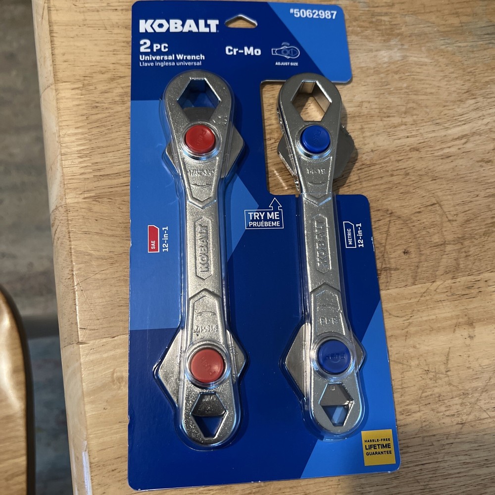 Kobalt 2 Pc. Universal Wrench, Cr-Mo
