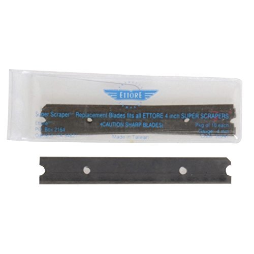 Ettore Replacement Floor Scraper Blades for 4" Plastic Floor Scraper - 4"W