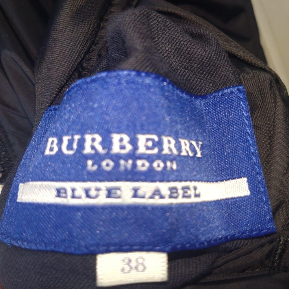 Burberry Blue Label Reversible Puffer Jacket Nova Check Buttons Size M Auth
