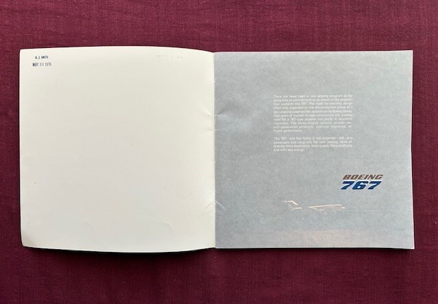 Boeing 767 1978 Brochure