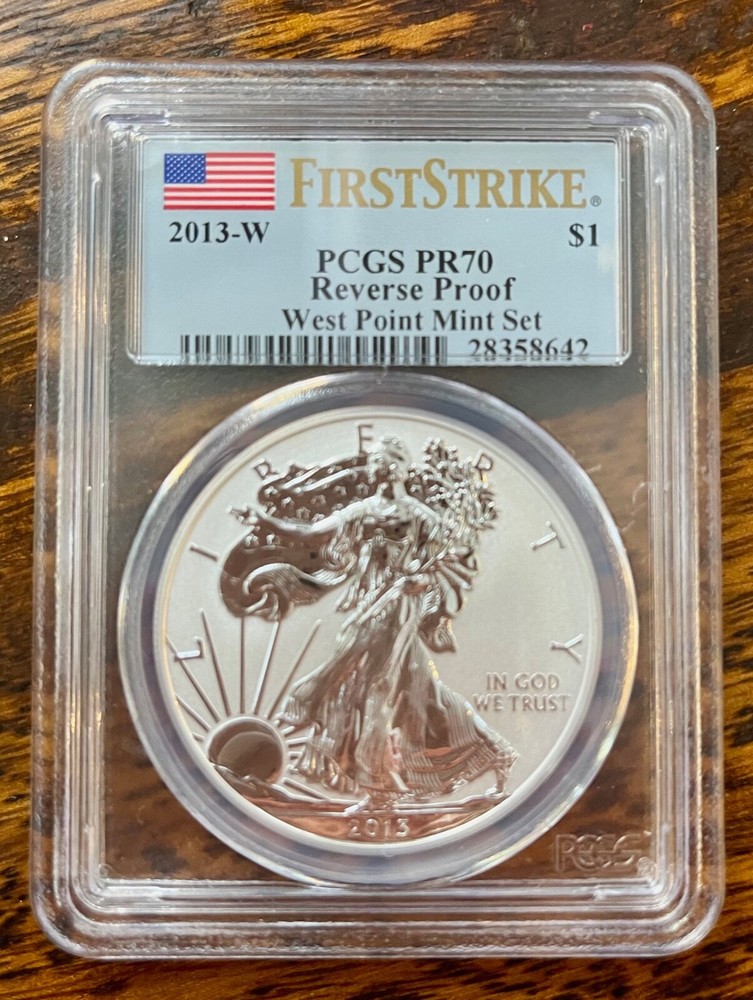 2013-W $1 Silver Eagle Reverse Proof West Point Mint Set PCGS PR70 First Strike!