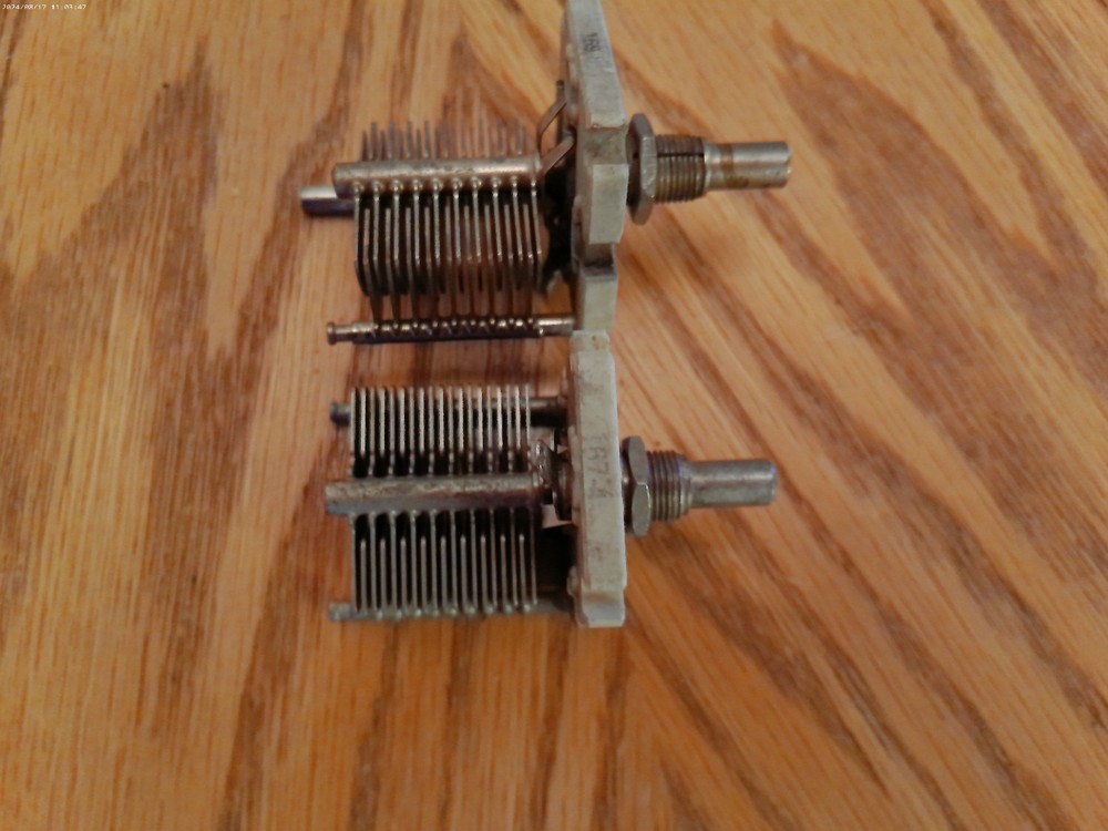 Pair of Similar Johnson Transmitting Capacitors Each 75pf