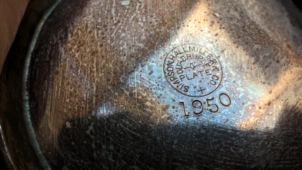 Simpson Hall Miller Coffee Tea Server Antique Victorian Repousse Silverplate 8"