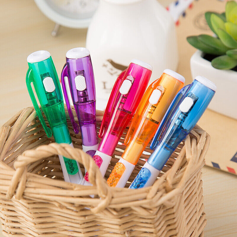1pc Multifunctional Ballpoint Ball Point Pen With LED Flashlight Light NEW