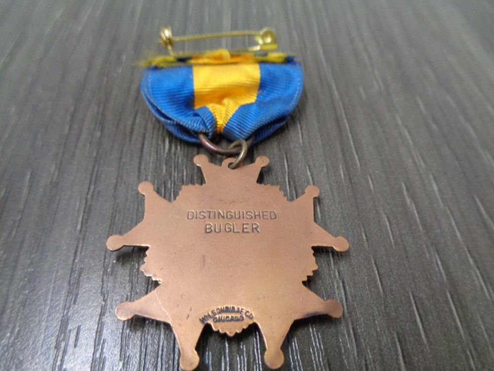 Vintage Bugle Roster Medal DISTINGUISHED