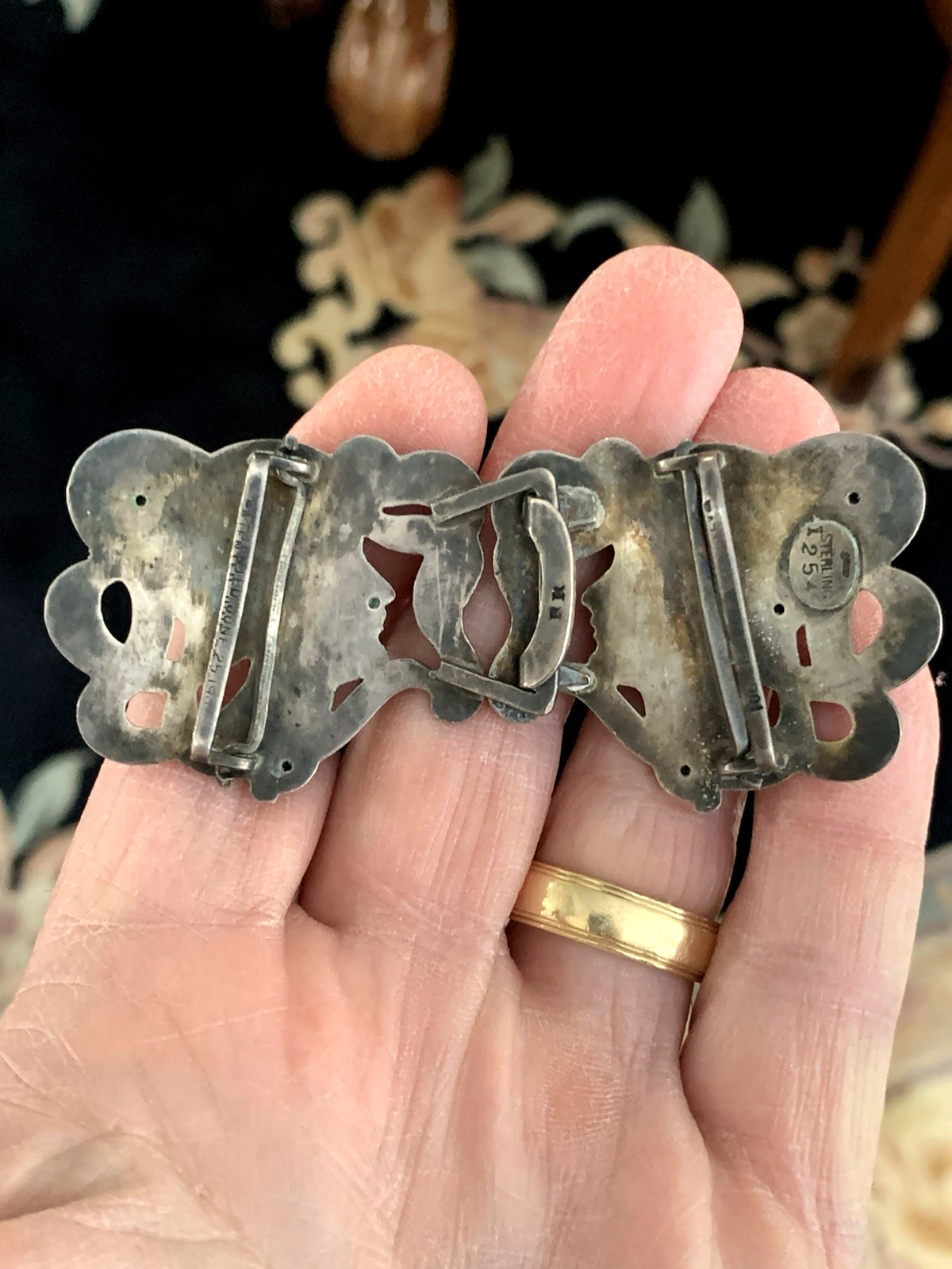 Rare Kerr Art Nouveau Sterling Silver Buckle 1901 Museum