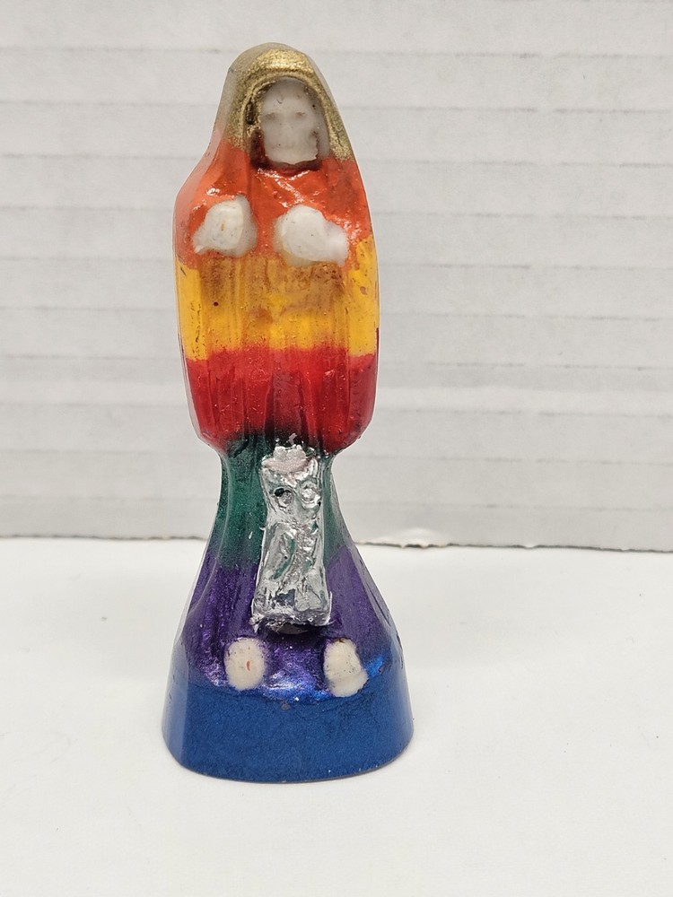 Small Santa Muerte 7 Pontencias Statue. Holy Death