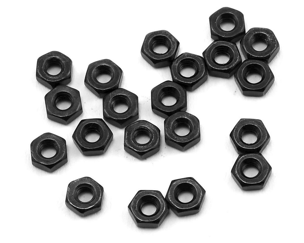 RC4WD M2 Regular Black Nuts (20) [RC4ZS1144]