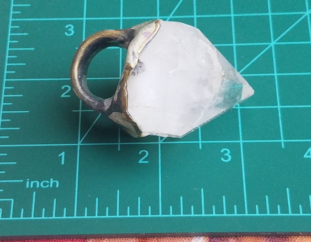 Quarts Raw Crystal Large Chunky Ring Size 5