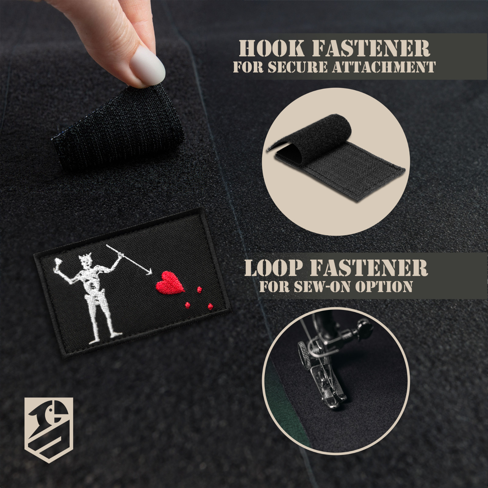 2Pcs Jolly Roger & Blackbeard Edward Teach Patch, Embroidered Pirate Skull