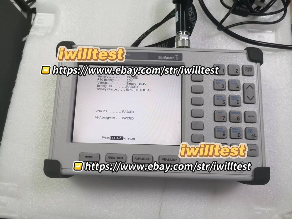 Anritsu S331D Site Master Cable& Antenna Analyzer WITH power adapter,calibration