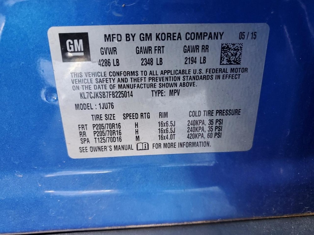 TRAX 2015 Glove Box 4692109