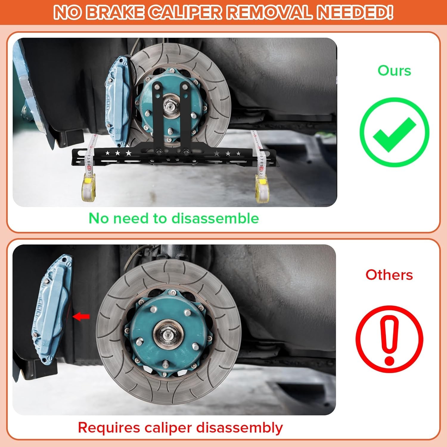 2Pcs Upgraded Wheel Toe Alignment Tool Plate Kit with 2Pcs Measuring Tapes 2025