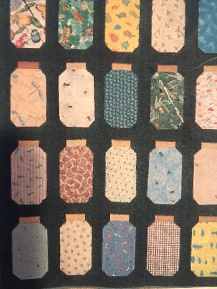 Quilt Pattern “Bottles” 38”x48”