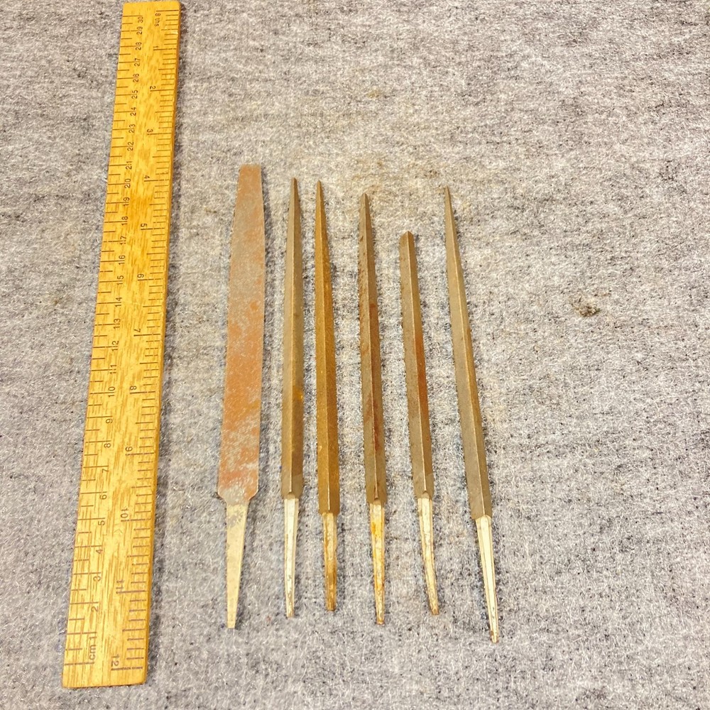 Heller Files 6 Pc 5 Triangular 1 Half Round USA