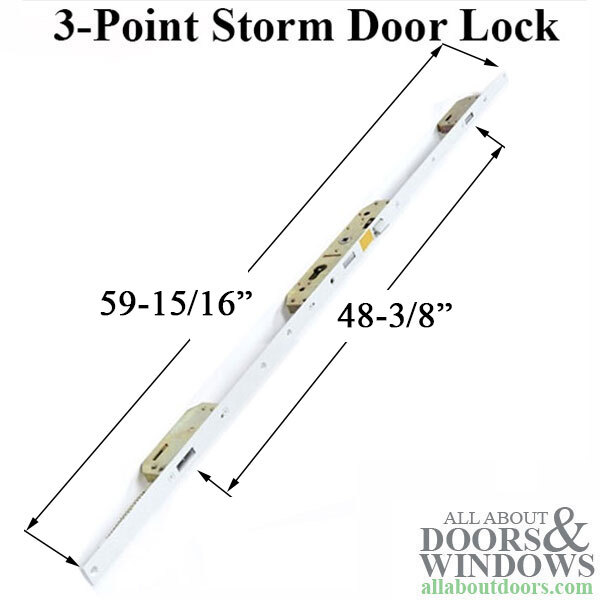 Andersen Storm Door Lock 3 Point Lock Left Handed Multipoint Lock White Lock