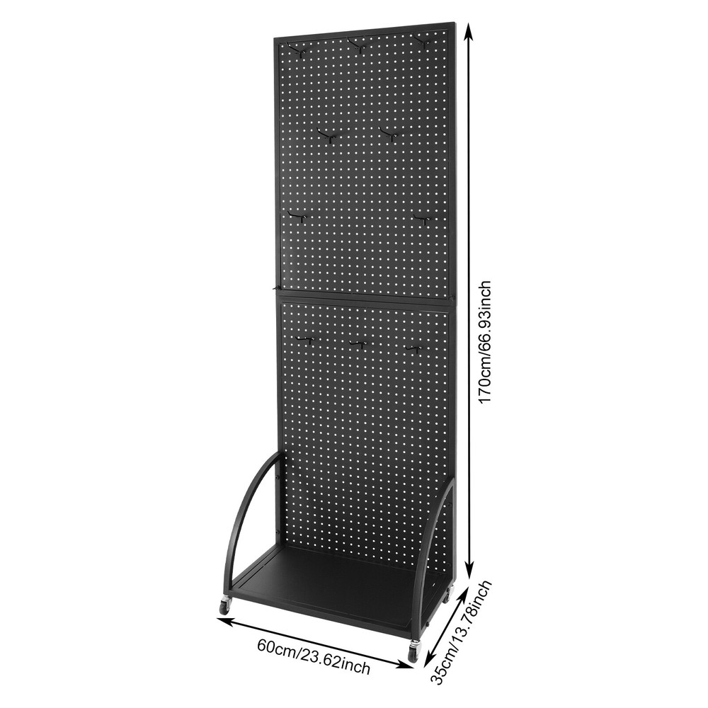 Pegboard Display Stand, Merchandise Display Rack, Retail Pegboard Rack US~