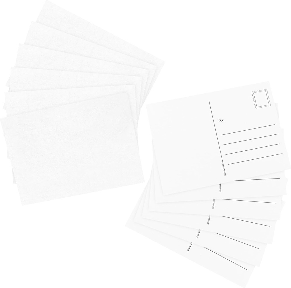 Blank Postcards for Mailing- 25-Pack Personalize-Your-Own Mailable White Postcar