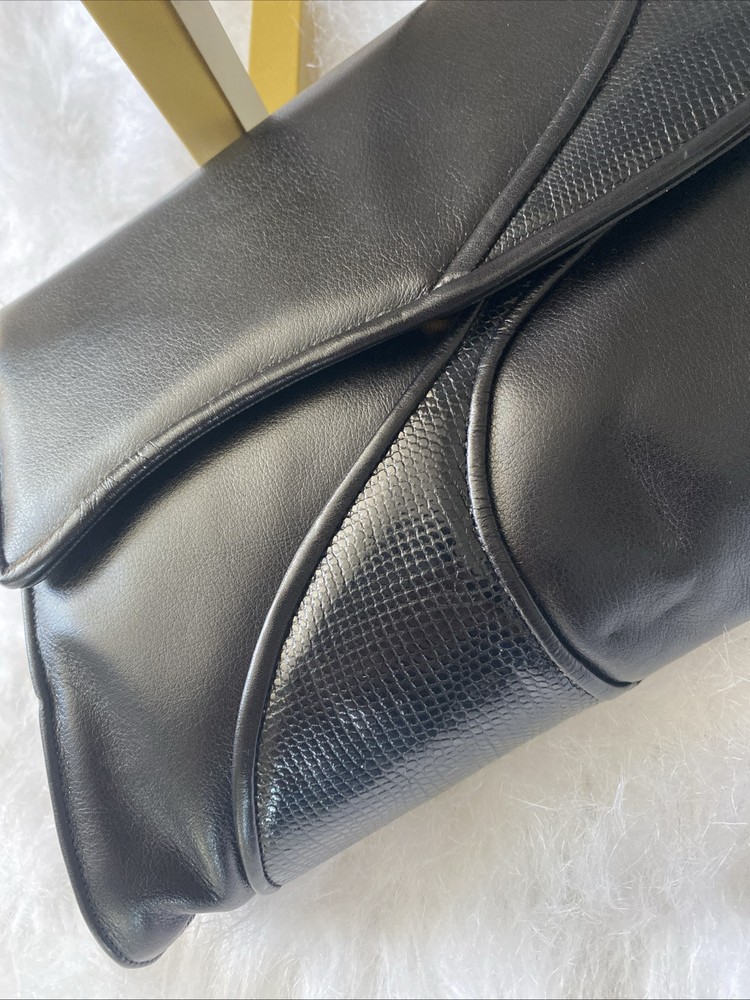 Barbara Miller Genuine Leather Handbag Black